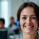 Customer support representative assisting client