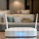 Modern WiFi router and UAE apartment
